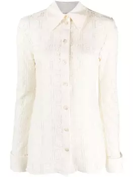 Sportmax кружевная рубашка, нейтральный цвет