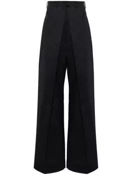 Sportmax многослойные брюки Fanfara широкого кроя, черный