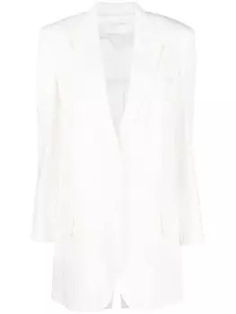 Sportmax однобортный блейзер оверсайз, белый