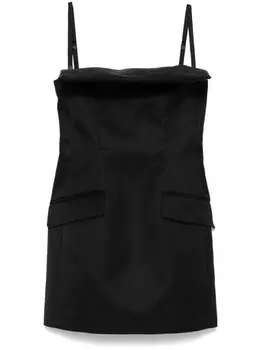 Sportmax платье с квадратным вырезом, черный