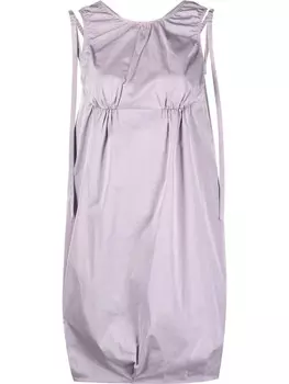 Sportmax платье-трапеция с V-образным вырезом на спине, фиолетовый