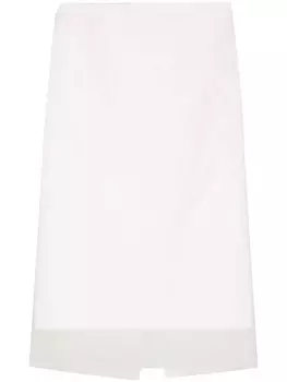 Sportmax полупрозрачная юбка миди, белый