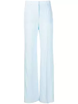 Sportmax прямые брюки с завышенной талией, синий