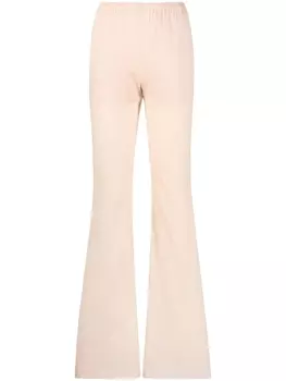 Sportmax расклешенные брюки с завышенной талией, нейтральный цвет