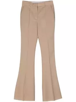 Sportmax расклешенные брюки с завышенной талией, нейтральный цвет