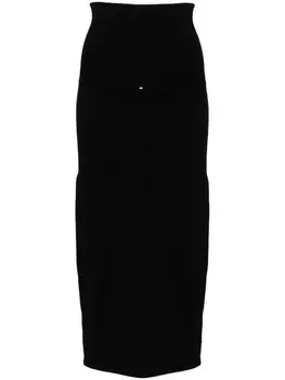 Sportmax трикотажная юбка с завышенной талией, черный