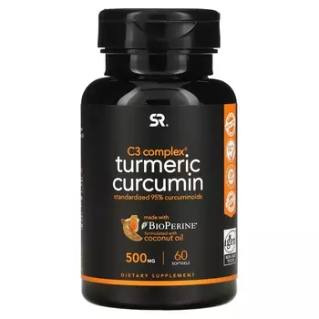 Sports Research C3 Complex Turmeric Curcumin 500 mg, 60шт