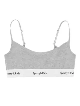 Sporty & Rich бюстгальтер-бралетт Serif с логотипом, серый