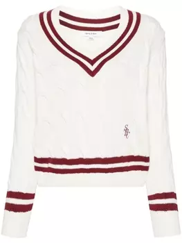 Sporty & Rich джемпер SRC фактурной вязки, нейтральный цвет