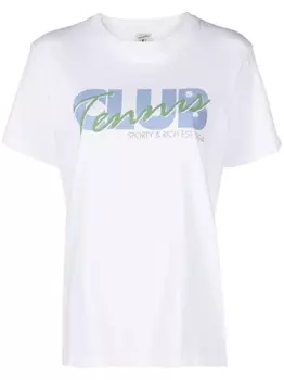 Sporty & Rich футболка Agassi с надписью, белый