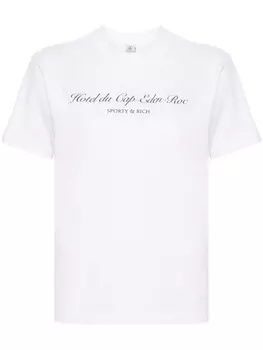 Sporty & Rich футболка Hotel du Cap, белый