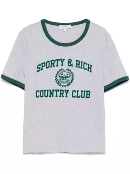 Sporty & Rich футболка Ringer, серый