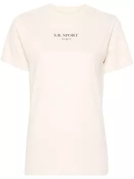 Sporty & Rich футболка с логотипом, нейтральный цвет