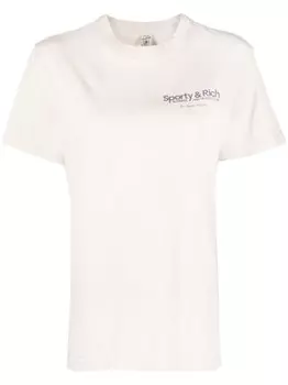 Sporty & Rich футболка с логотипом, нейтральный цвет