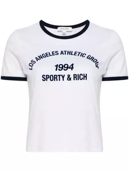 Sporty & Rich футболка с текстовым принтом, белый