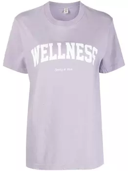 Sporty & Rich футболка Wellness с логотипом, фиолетовый
