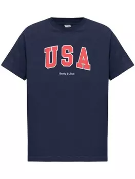 Sporty & Rich хлопковая футболка, синий