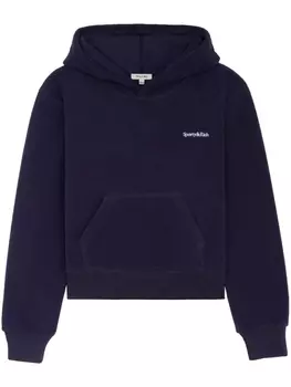 Sporty & Rich худи с вышитым логотипом, синий