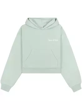 Sporty & Rich худи с вышитым логотипом, зеленый