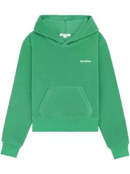 Sporty & Rich худи с вышитым логотипом, зеленый