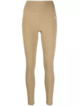 Sporty & Rich легинсы Runner с логотипом, коричневый