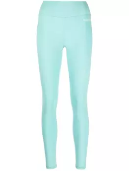 Sporty & Rich легинсы с завышенной талией и логотипом, синий