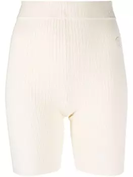 Sporty & Rich облегающие шорты с нашивкой-логотипом, белый