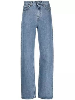 Sporty & Rich прямые джинсы с завышенной талией, синий
