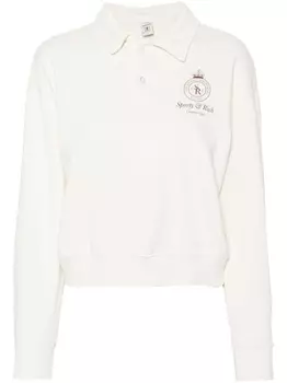 Sporty & Rich рубашка поло Crown, нейтральный цвет