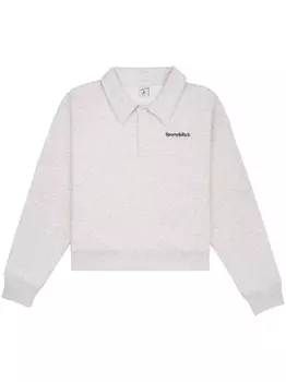 Sporty & Rich рубашка поло с вышитым логотипом, серый