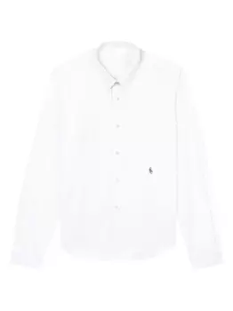 Sporty & Rich рубашка с вышитым логотипом, белый