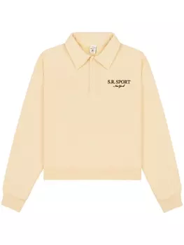 Sporty & Rich рубашка с вышитым логотипом, нейтральный цвет