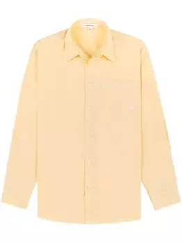 Sporty & Rich рубашка с вышитым логотипом, желтый