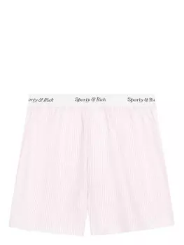 Sporty & Rich шорты-боксеры в полоску с логотипом, розовый