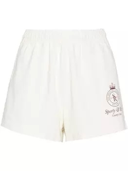 Sporty & Rich шорты Crown Disco из джерси, нейтральный цвет