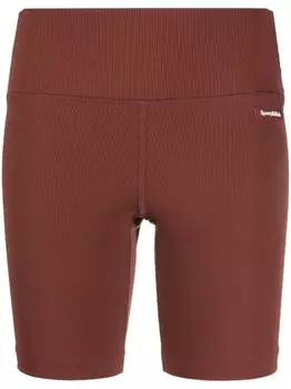 Sporty & Rich шорты с нашивкой-логотипом, коричневый