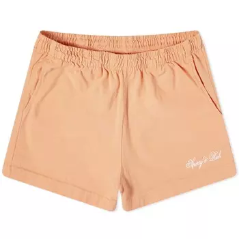 Sporty & Rich Шорты в стиле диско с курсивом и логотипом