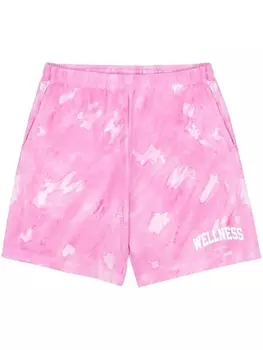 Sporty & Rich шорты Wellness с принтом тай-дай, розовый
