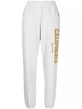 Sporty & Rich спортивные брюки California с логотипом, серый