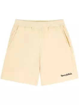 Sporty & Rich спортивные шорты с вышитым логотипом, желтый