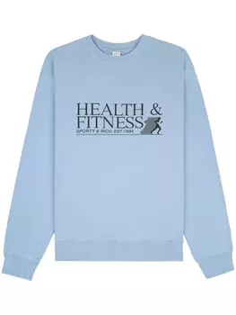 Sporty & Rich толстовка Health & Fitness с логотипом, синий