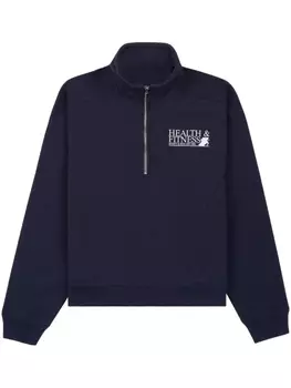Sporty & Rich толстовка на молнии с логотипом, синий