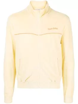 Sporty & Rich толстовка на молнии с вышитым логотипом, желтый