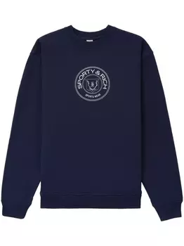 Sporty & Rich толстовка с логотипом Connecticut Crest, синий