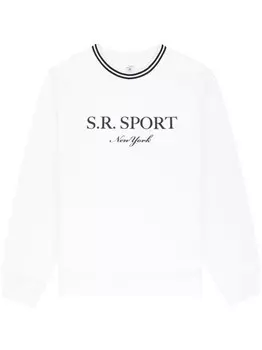 Sporty & Rich толстовка SR Sport с логотипом, белый