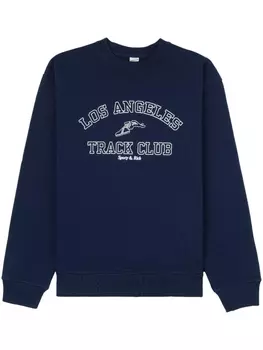 Sporty & Rich толстовка Track Club с круглым вырезом, синий