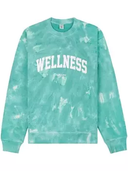 Sporty & Rich толстовка Wellness с принтом тай-дай, зеленый