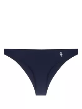 Sporty & Rich топ бикини с треугольными чашками и логотипом, синий