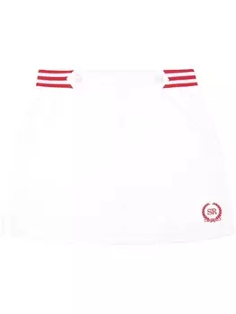 Sporty & Rich юбка Kelly с вышитым логотипом, белый