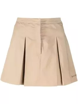 Sporty & Rich юбка мини с вышитым логотипом, нейтральный цвет